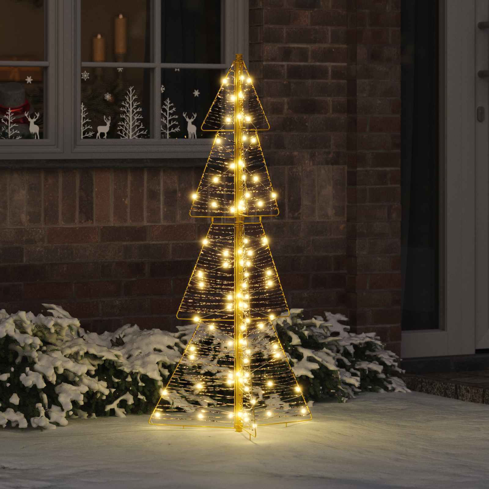Weihnachtsbaum mit 100 LEDs Warmes Weiß 120 cm PET