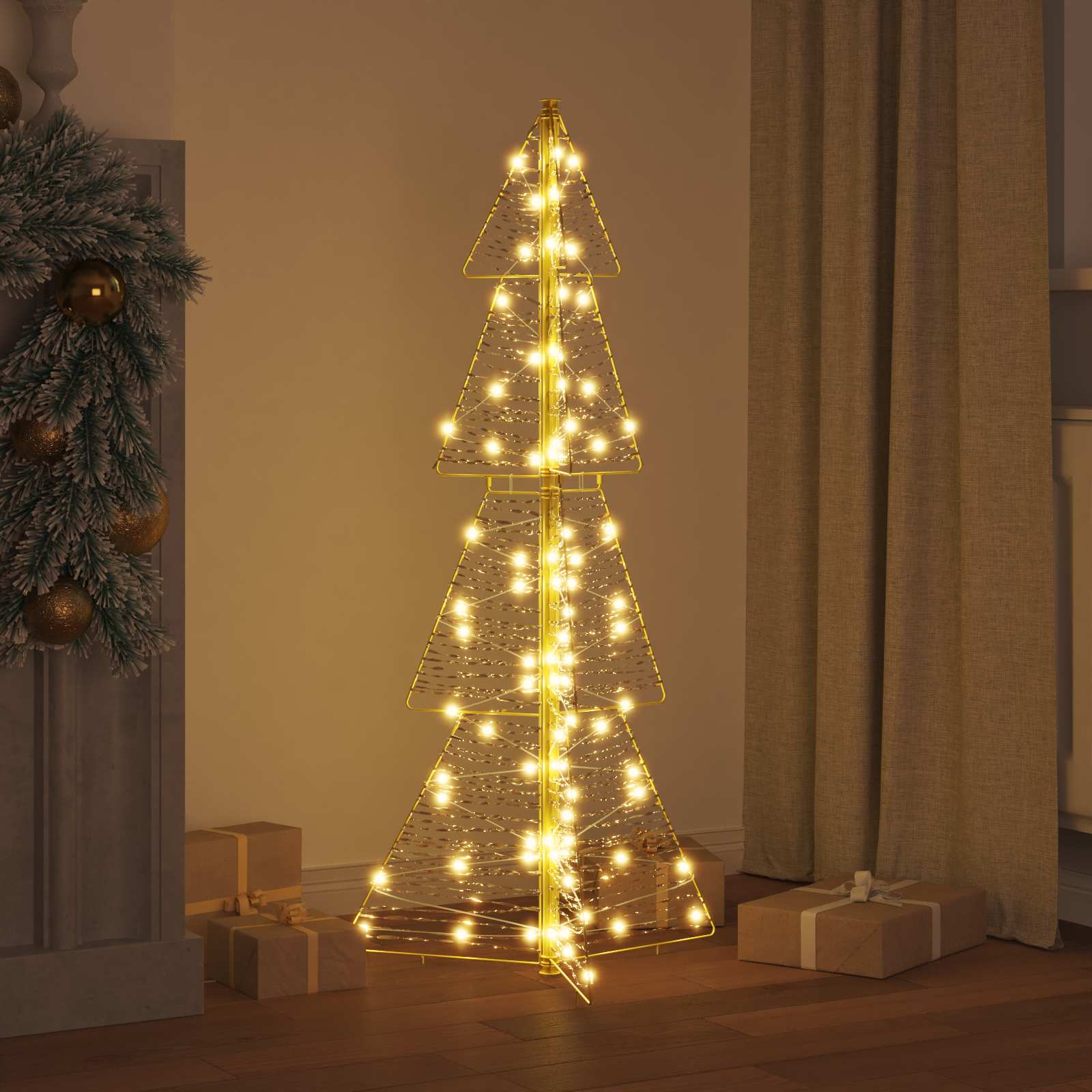 Weihnachtsbaum mit 100 LEDs Warmes Weiß 120 cm PET