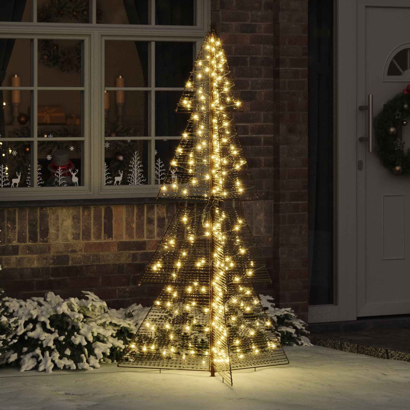 Weihnachtsbaum mit 240 LEDs Warmes Weiß 180 cm PET