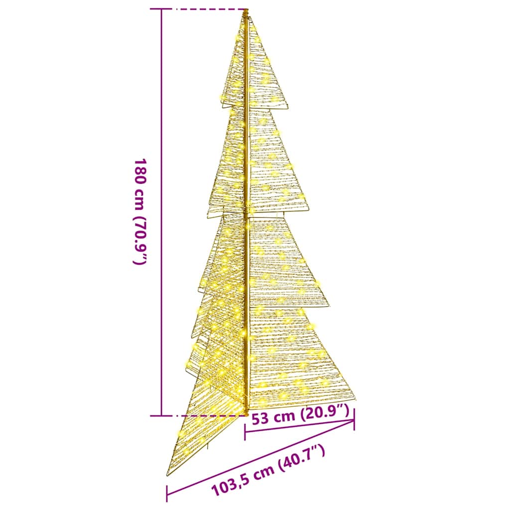 Weihnachtsbaum mit 240 LEDs Warmes Weiß 180 cm PET