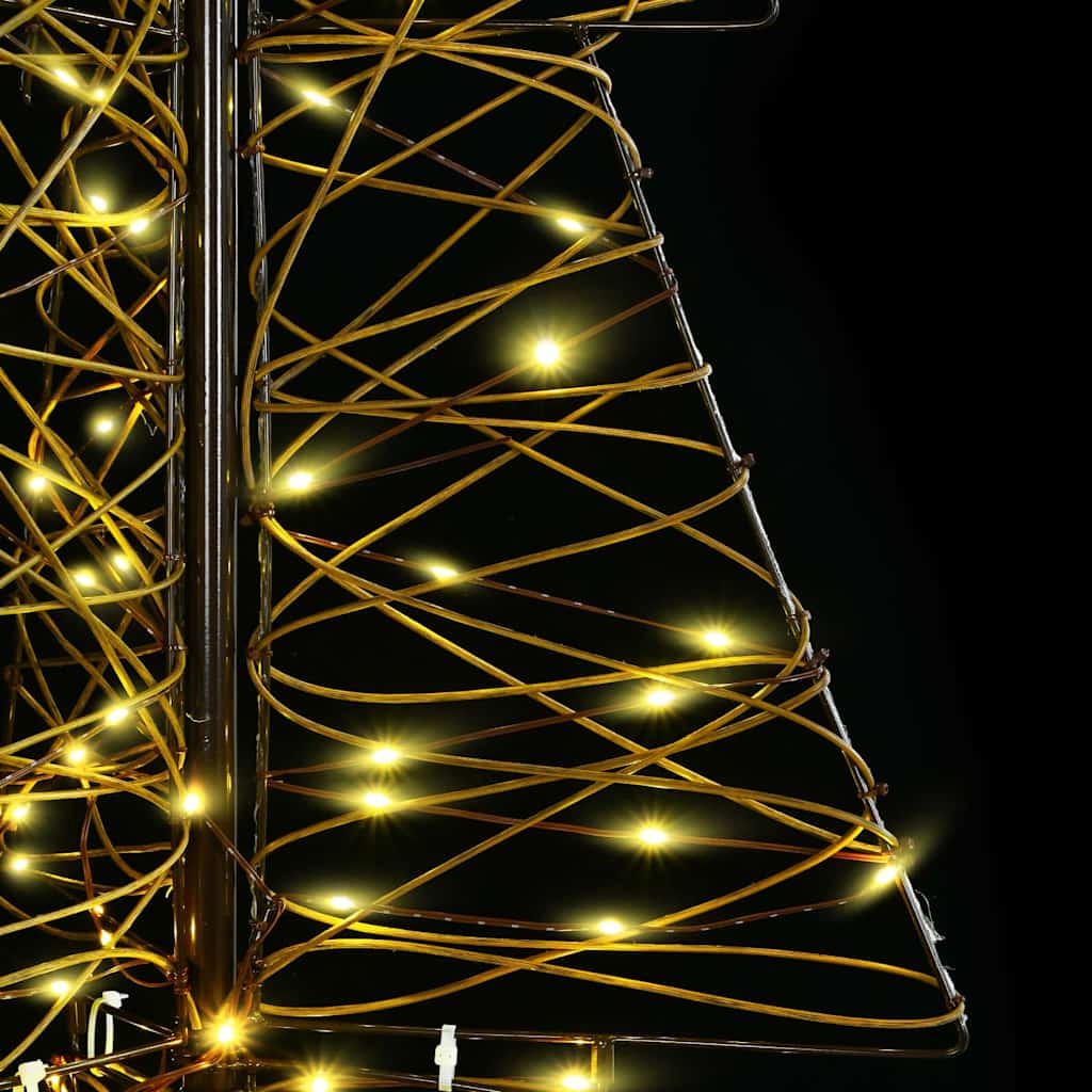 Weihnachtsbaum mit 160 LEDs Warmes Weiß 150 cm Rattan