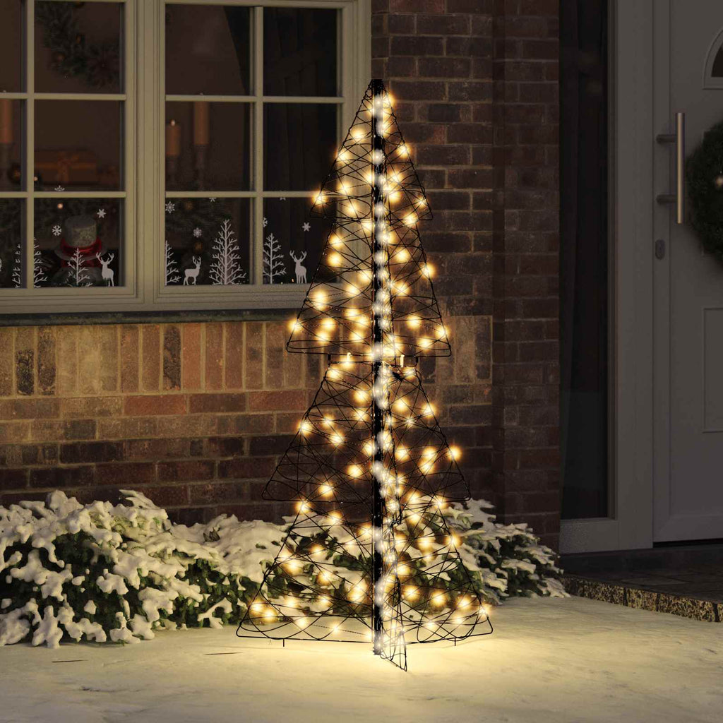 Weihnachtsbaum mit 160 LEDs Warmes Weiß 150 cm Rattan