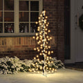 Weihnachtsbaum mit 160 LEDs Warmes Weiß 150 cm Rattan