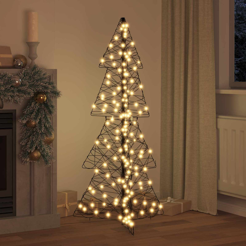 Weihnachtsbaum mit 160 LEDs Warmes Weiß 150 cm Rattan