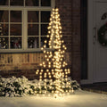 Weihnachtsbaum mit 240 LEDs Warmes Weiß 180 cm Rattan