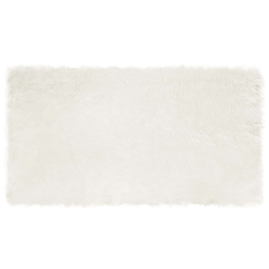 Teppich aus Kunstschaffell TAFALLA Weiß 60 x 110 cm Polyester