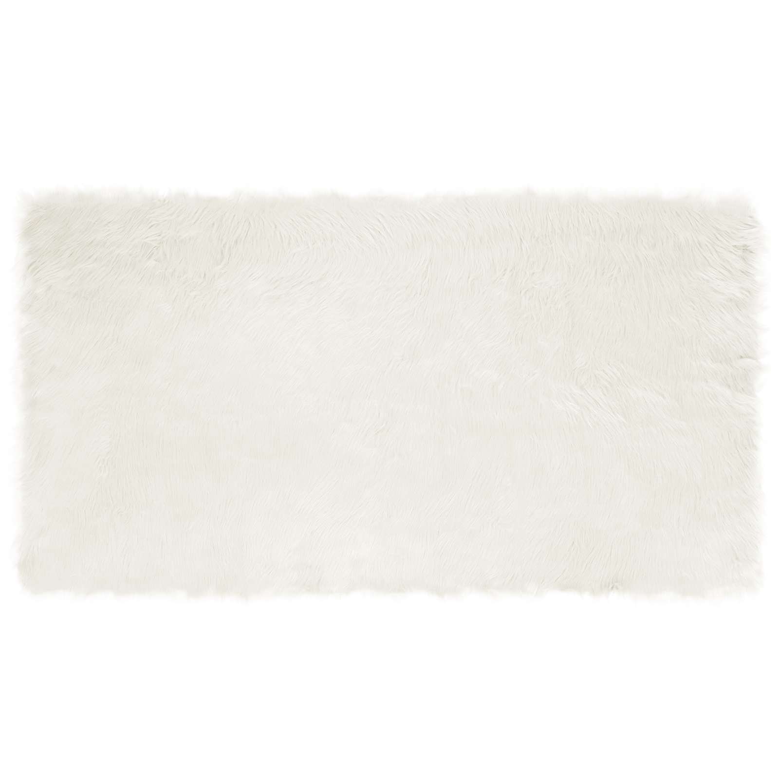 Teppich aus Kunstschaffell TAFALLA Weiß 60 x 110 cm Polyester