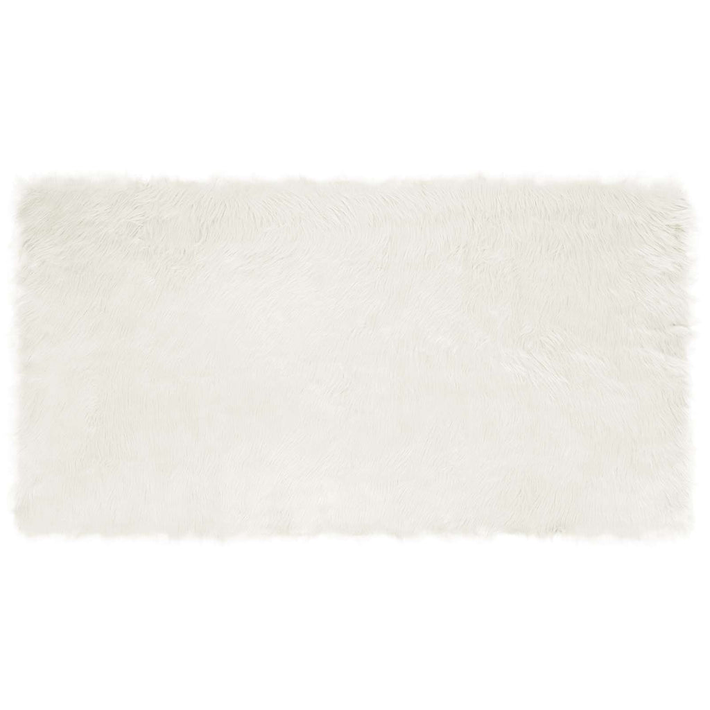 Teppich aus Kunstschaffell TAFALLA Weiß 80 x 150 cm Polyester