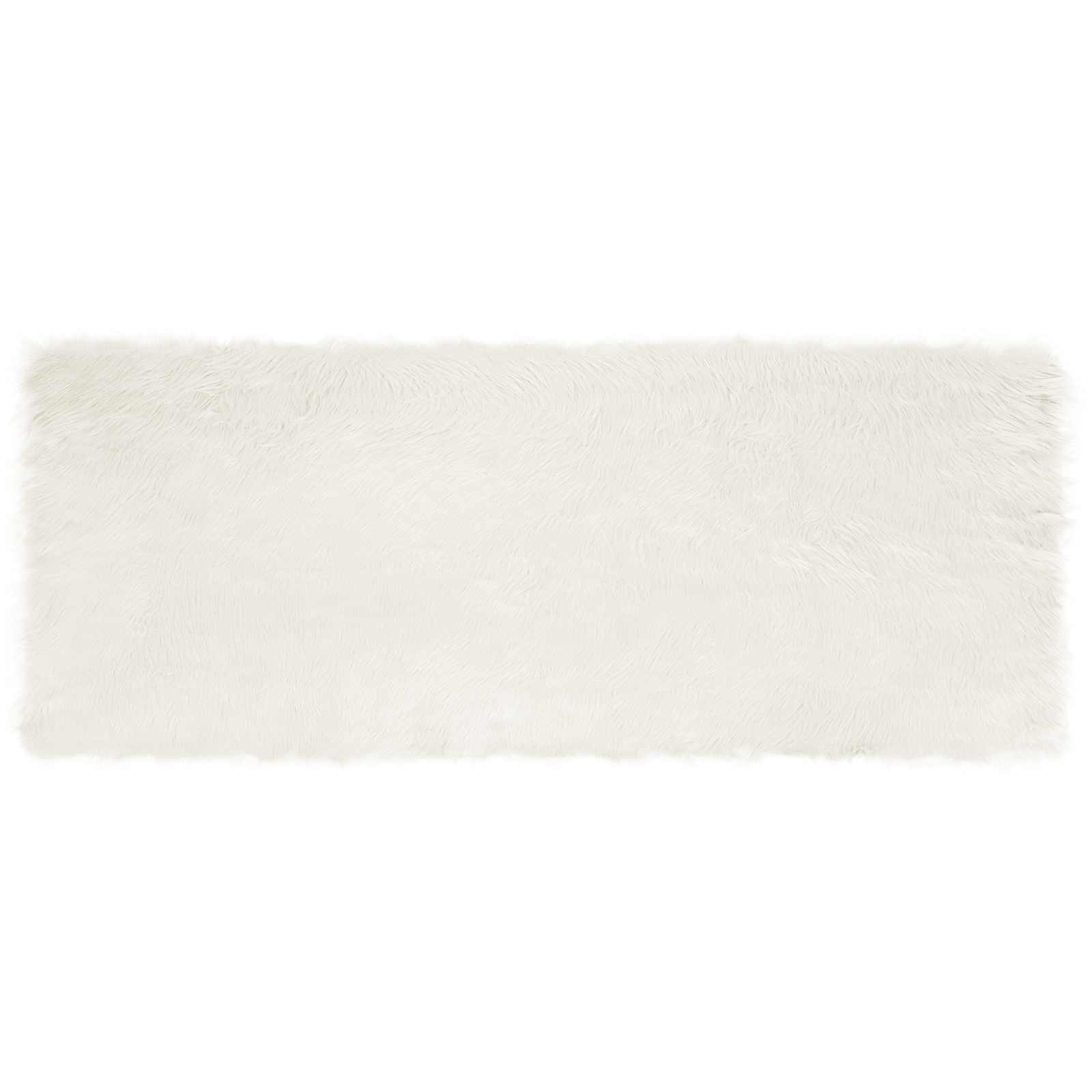 Teppich aus Kunstschaffell TAFALLA Weiß 80 x 200 cm Polyester