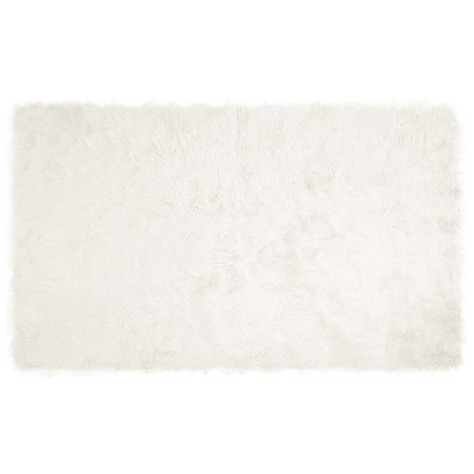 Teppich aus Kunstschaffell TAFALLA Weiß 100 x 200 cm Polyester