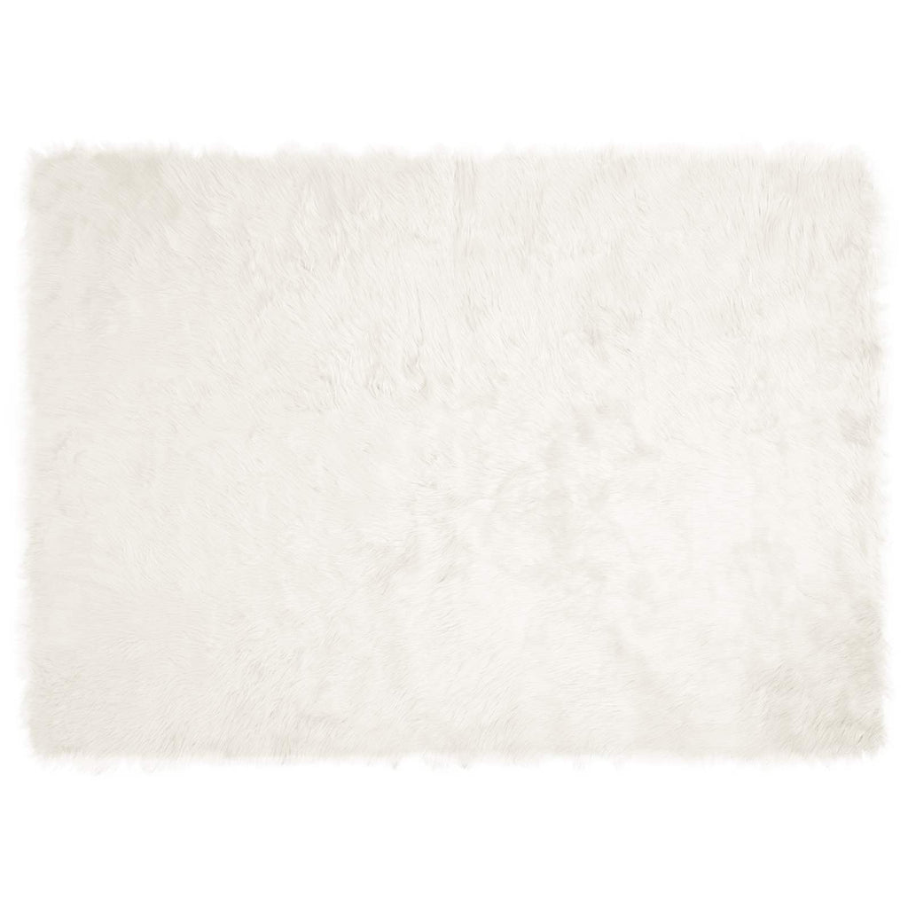 Teppich aus Kunstschaffell TAFALLA Weiß 120 x 170 cm Polyester