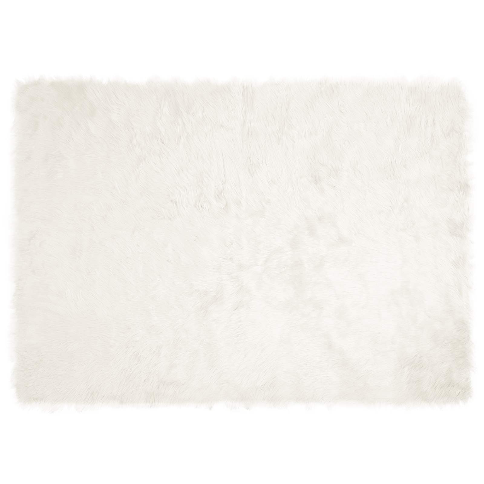 Teppich aus Kunstschaffell TAFALLA Weiß 120 x 170 cm Polyester