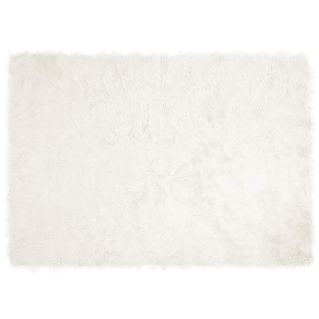 Teppich aus Kunstschaffell TAFALLA Weiß 140 x 200 cm Polyester