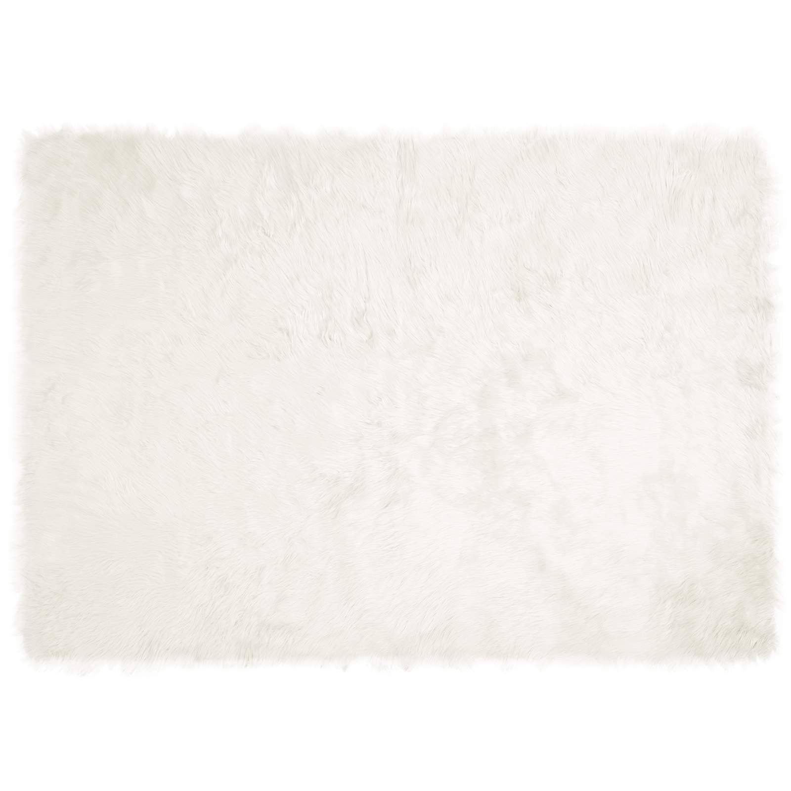 Teppich aus Kunstschaffell TAFALLA Weiß 140 x 200 cm Polyester