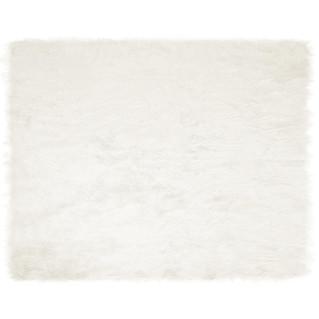 Teppich aus Kunstschaffell TAFALLA Weiß 200 x 280 cm Polyester