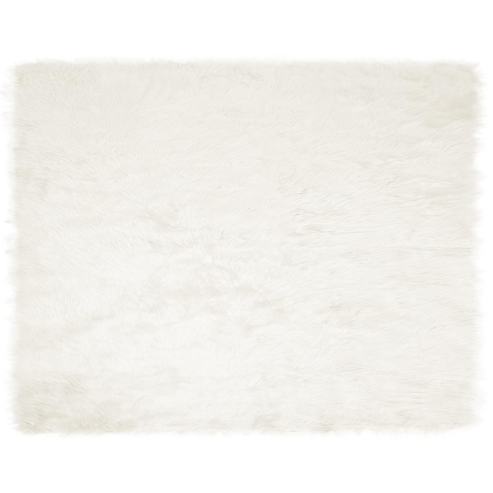 Teppich aus Kunstschaffell TAFALLA Weiß 200 x 280 cm Polyester