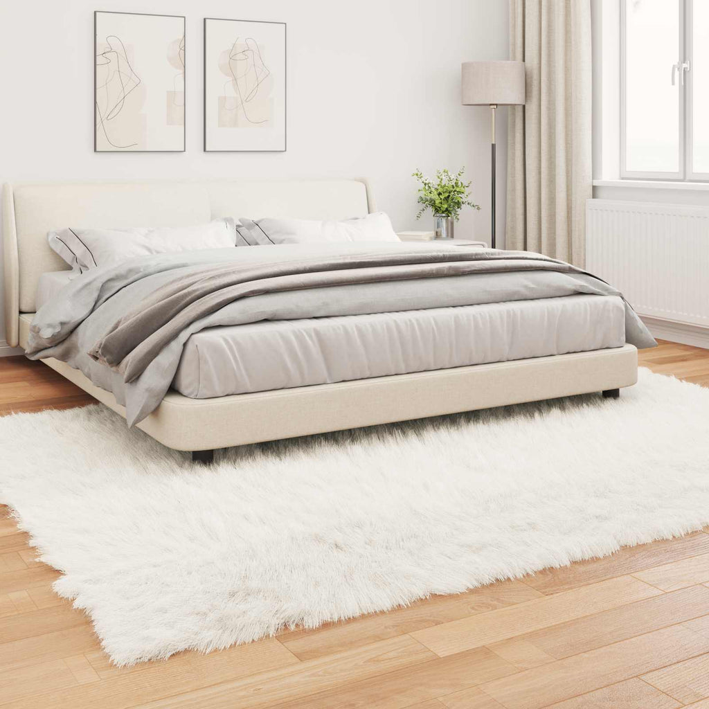 Teppich aus Kunstschaffell TAFALLA Weiß 240 x 340 cm Polyester