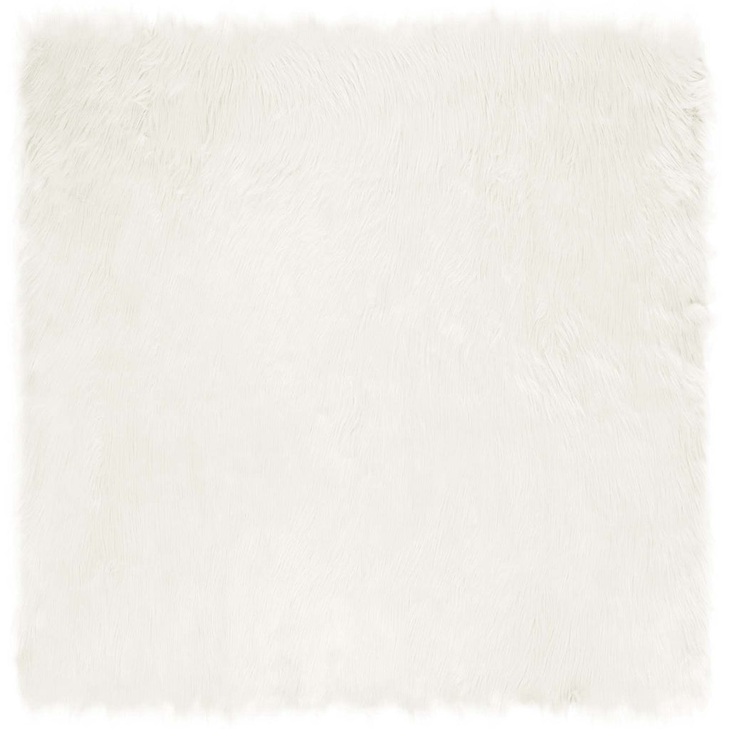 Teppich aus Kunstschaffell TAFALLA Weiß 200 x 200 cm Polyester