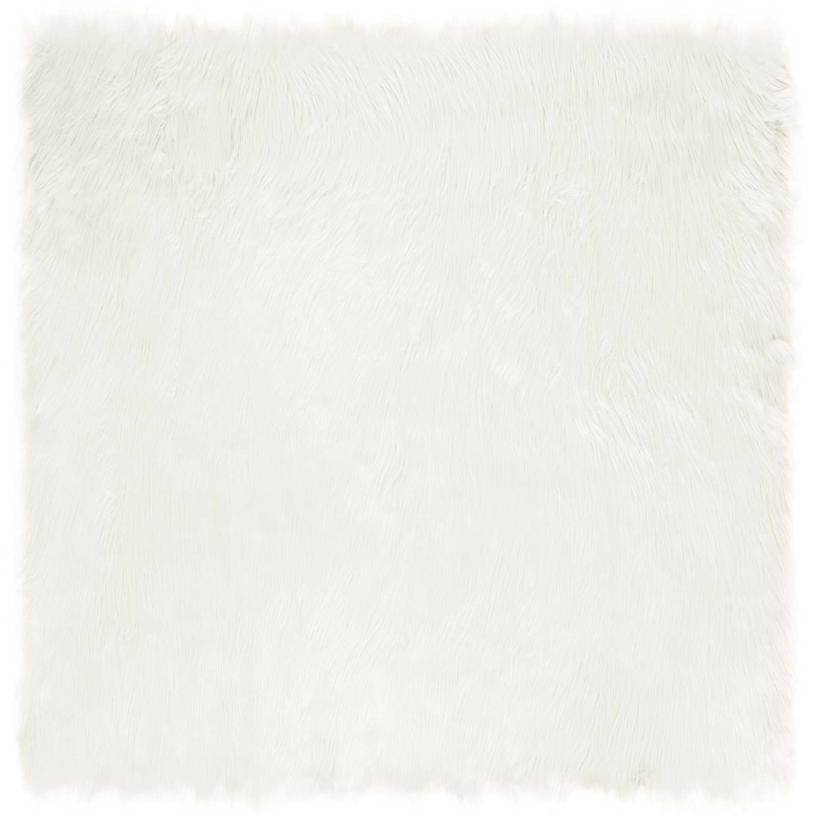 Teppich aus Kunstschaffell TAFALLA Weiß 200 x 200 cm Polyester