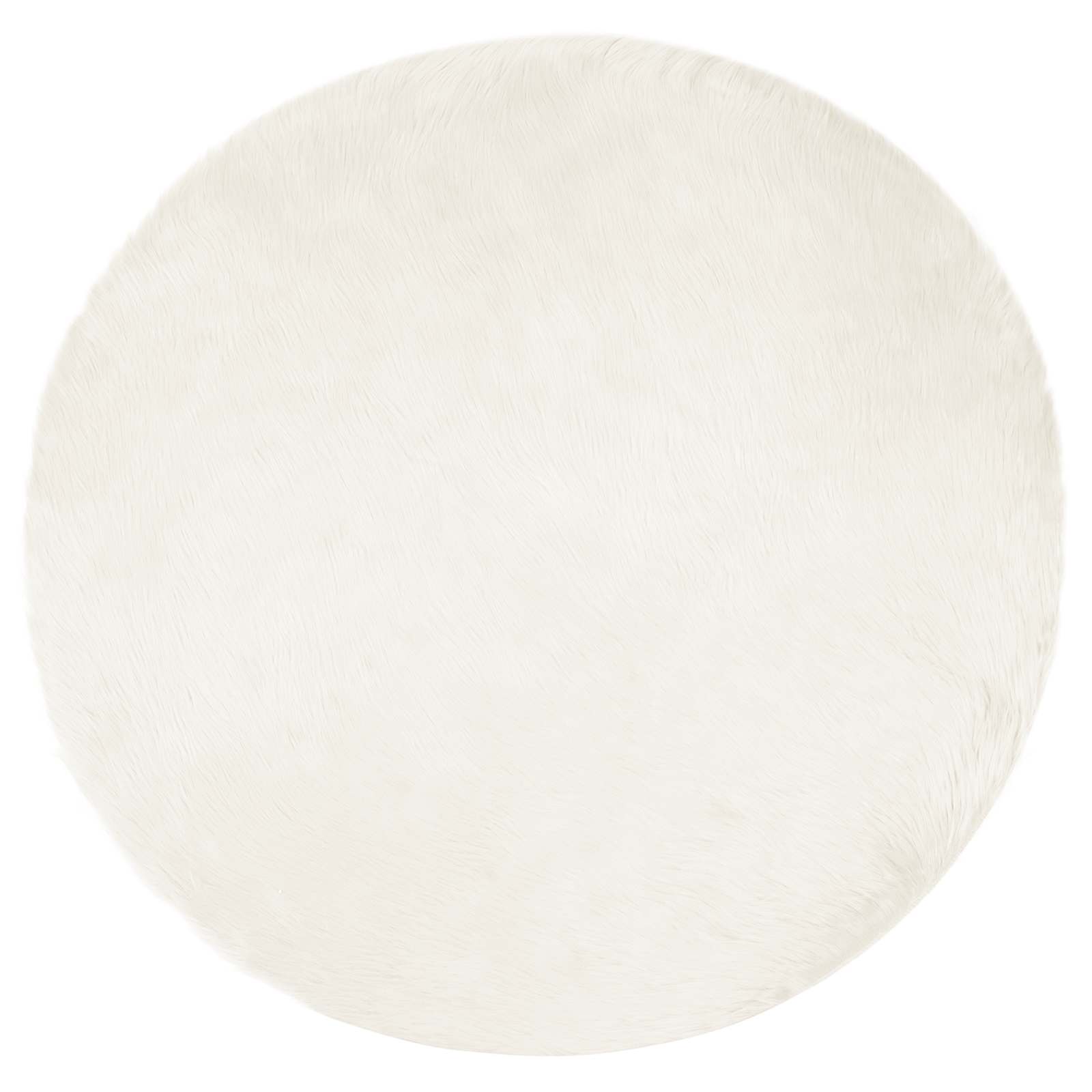 Teppich aus Kunstschaffell TAFALLA Weiß Ø 120 cm Polyester