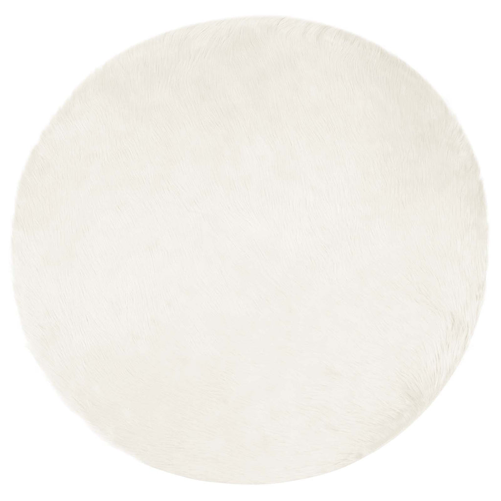 Teppich aus Kunstschaffell TAFALLA Weiß Ø 200 cm Polyester