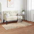 Teppich aus Kunstschaffell TAFALLA Beige 80 x 150 cm Polyester