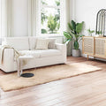Teppich aus Kunstschaffell TAFALLA Beige 80 x 250 cm Polyester