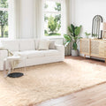 Teppich aus Kunstschaffell TAFALLA Beige 200 x 280 cm Polyester