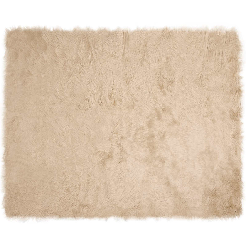 Teppich aus Kunstschaffell TAFALLA Beige 200 x 280 cm Polyester