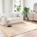 Teppich aus Kunstschaffell TAFALLA Beige 240 x 240 cm Polyester