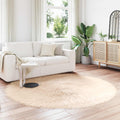 Teppich aus Kunstschaffell TAFALLA Beige Ø 160 cm Polyester
