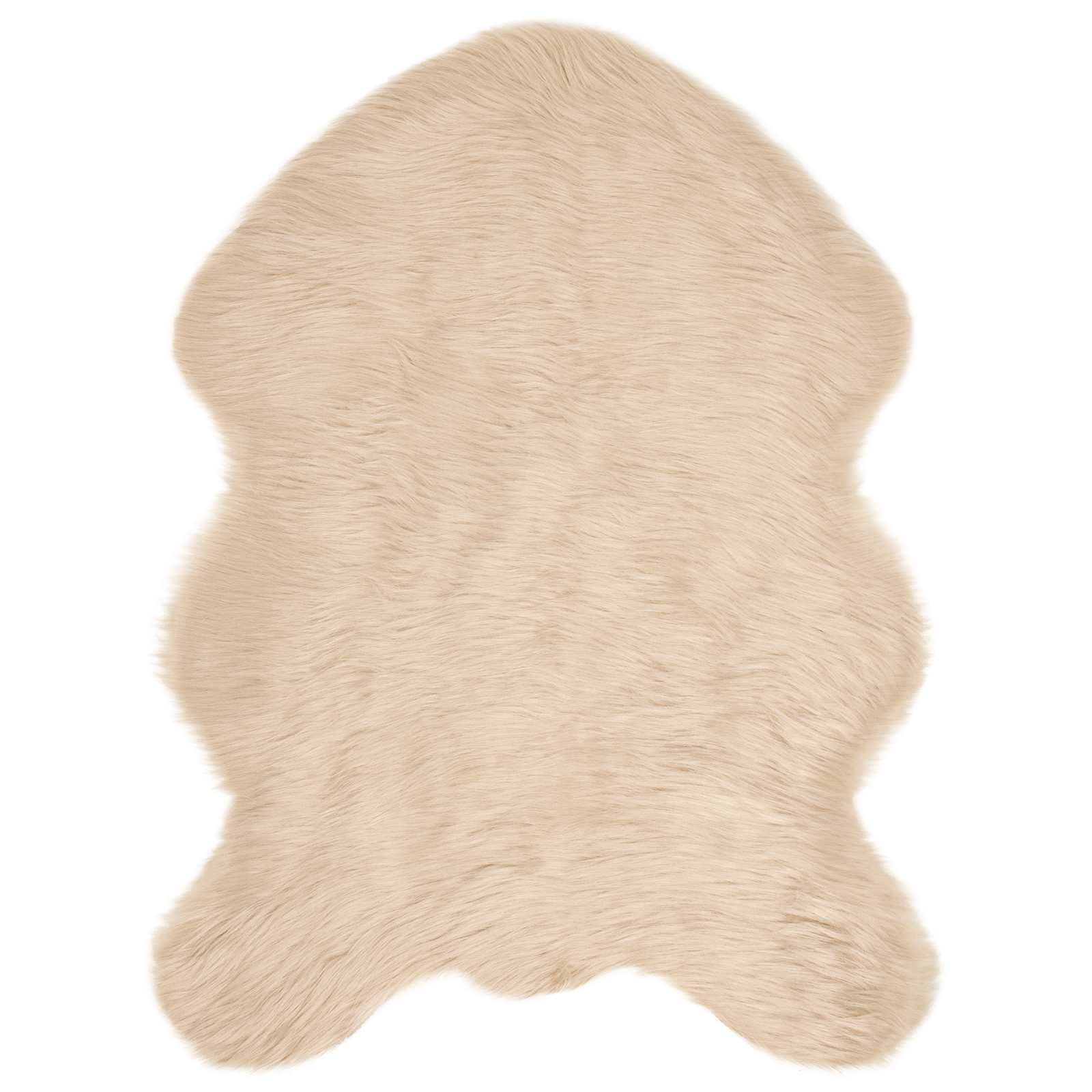 Teppich aus Kunstschaffell TAFALLA Beige 80 x 120 cm Polyester