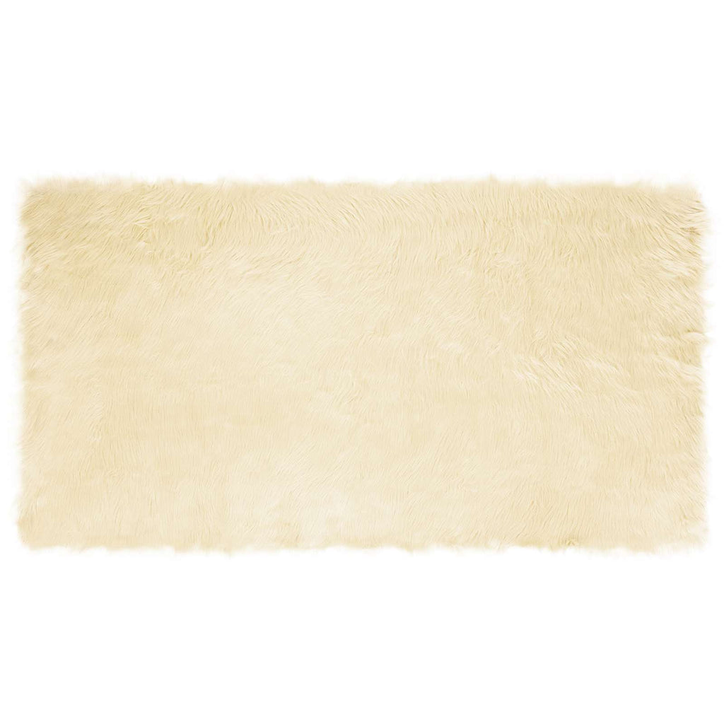 Teppich aus Kunstschaffell TAFALLA Creme 80 x 150 cm Polyester