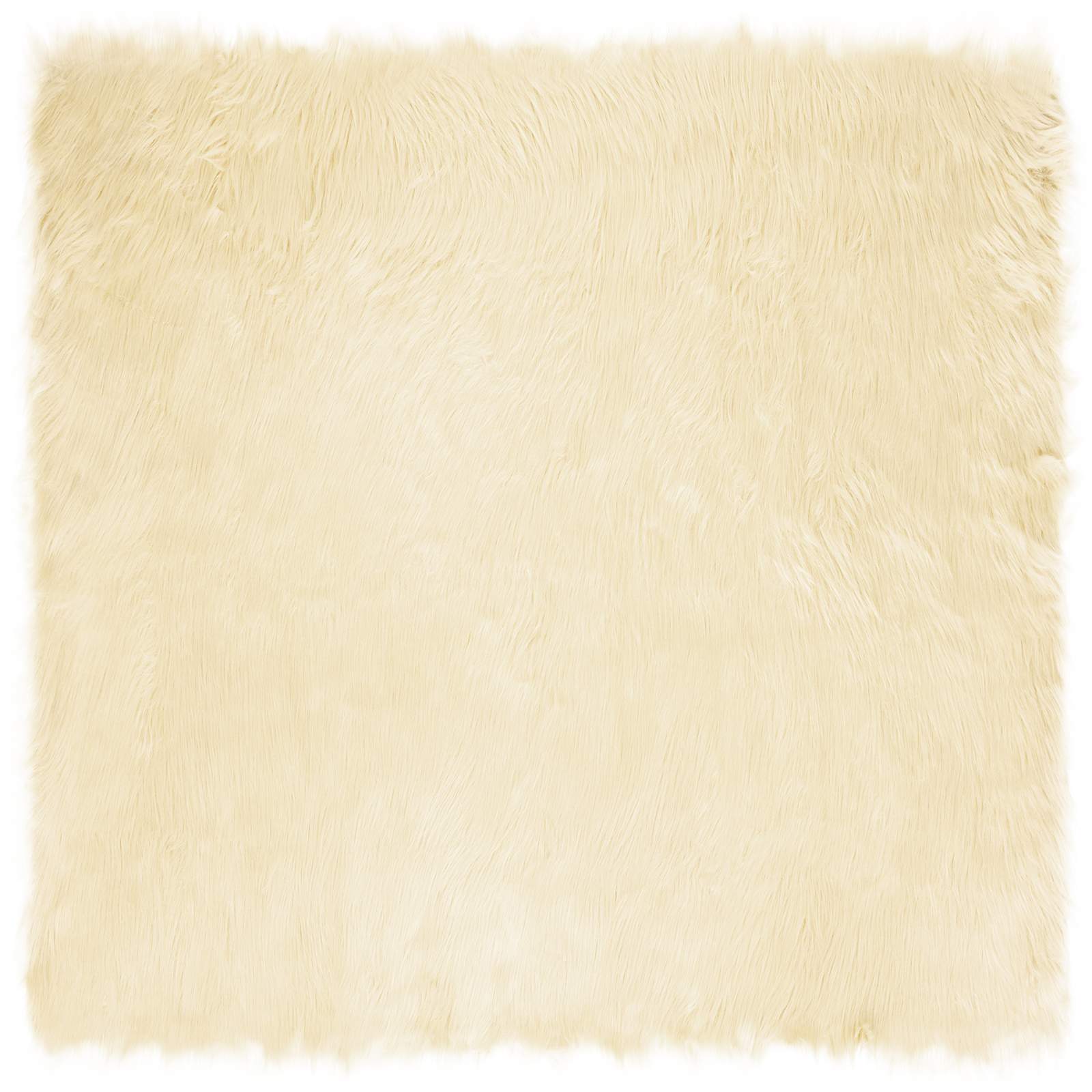 Teppich aus Kunstschaffell TAFALLA Creme 160 x 160 cm Polyester