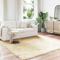 Teppich aus Kunstschaffell TAFALLA Creme 200 x 200 cm Polyester