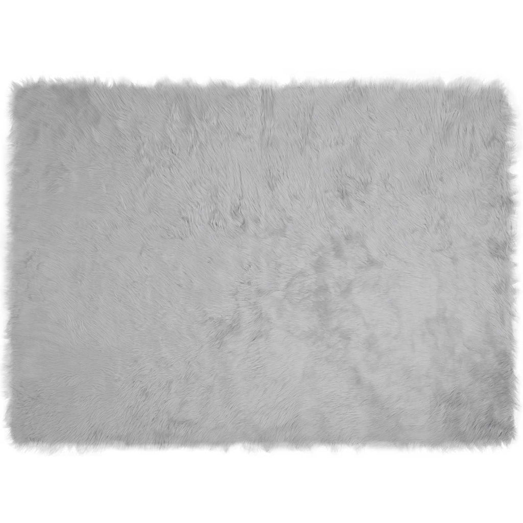 Teppich aus Kunstschaffell TAFALLA Grau 160 x 230 cm Polyester