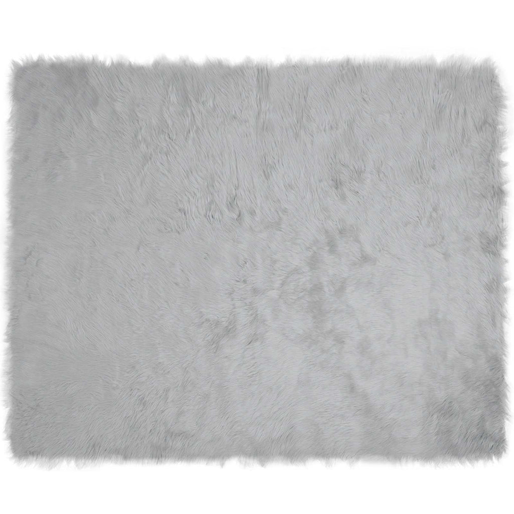 Teppich aus Kunstschaffell TAFALLA Grau 200 x 280 cm Polyester