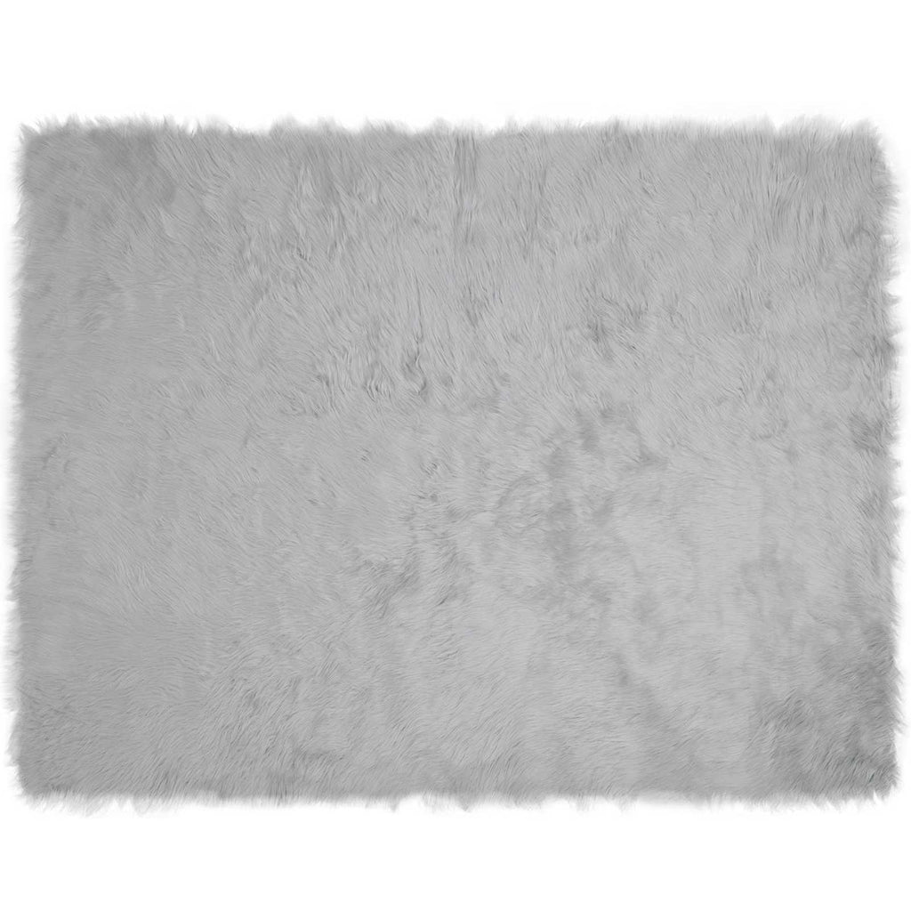 Teppich aus Kunstschaffell TAFALLA Grau 240 x 340 cm Polyester