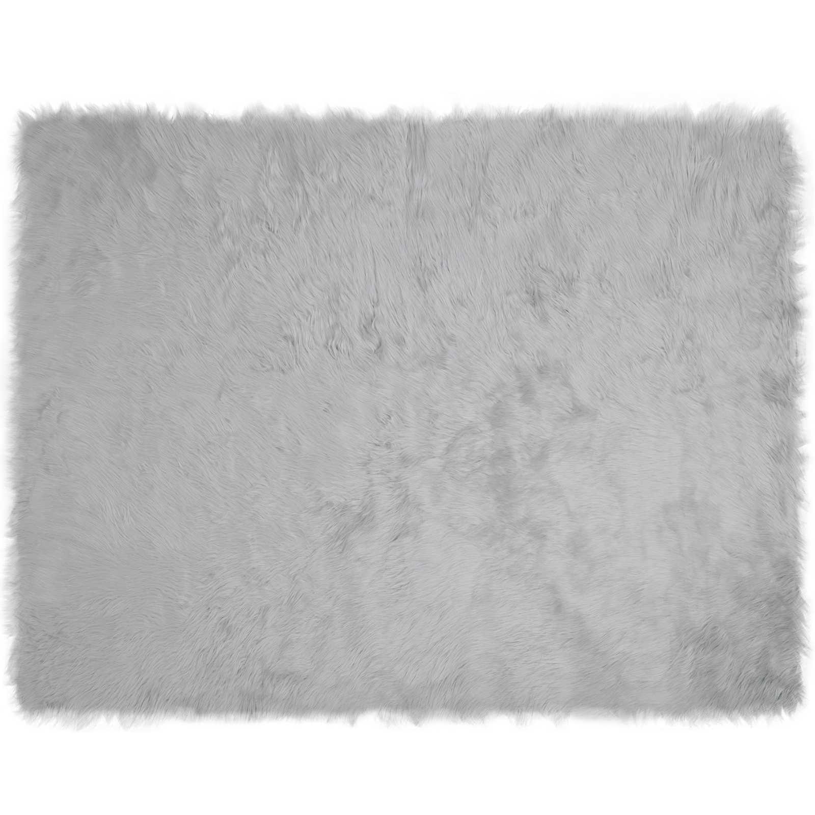 Teppich aus Kunstschaffell TAFALLA Grau 240 x 340 cm Polyester