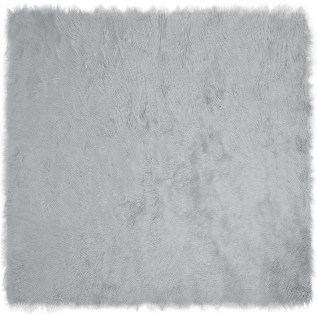 Teppich aus Kunstschaffell TAFALLA Grau 200 x 200 cm Polyester