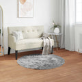Teppich aus Kunstschaffell TAFALLA Grau Ø 120 cm Polyester