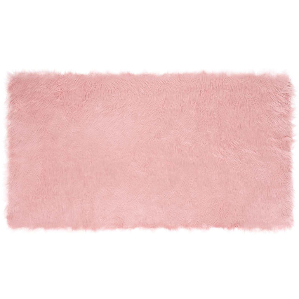 Teppich aus Kunstschaffell TAFALLA Rosa 60 x 110 cm Polyester