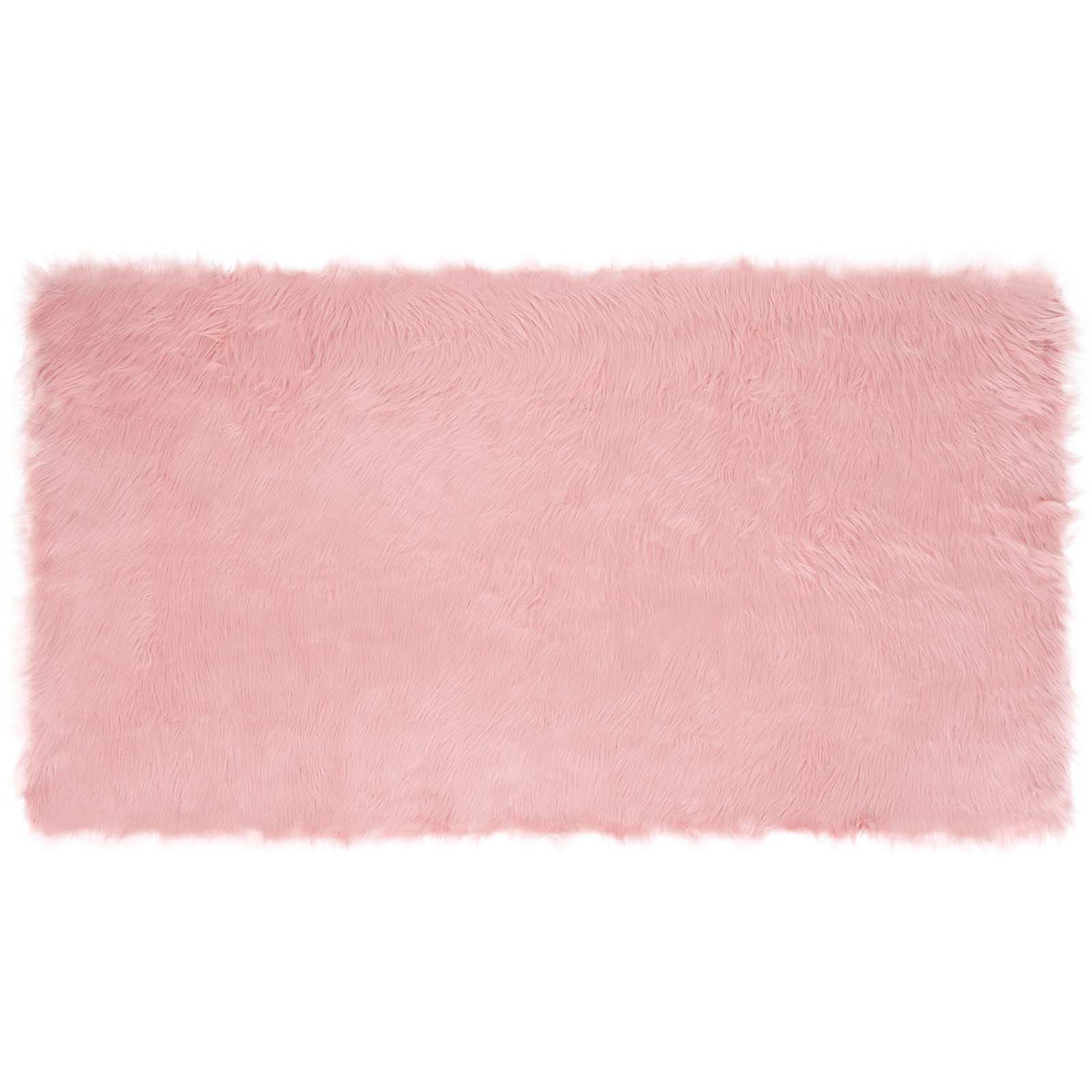 Teppich aus Kunstschaffell TAFALLA Rosa 60 x 110 cm Polyester