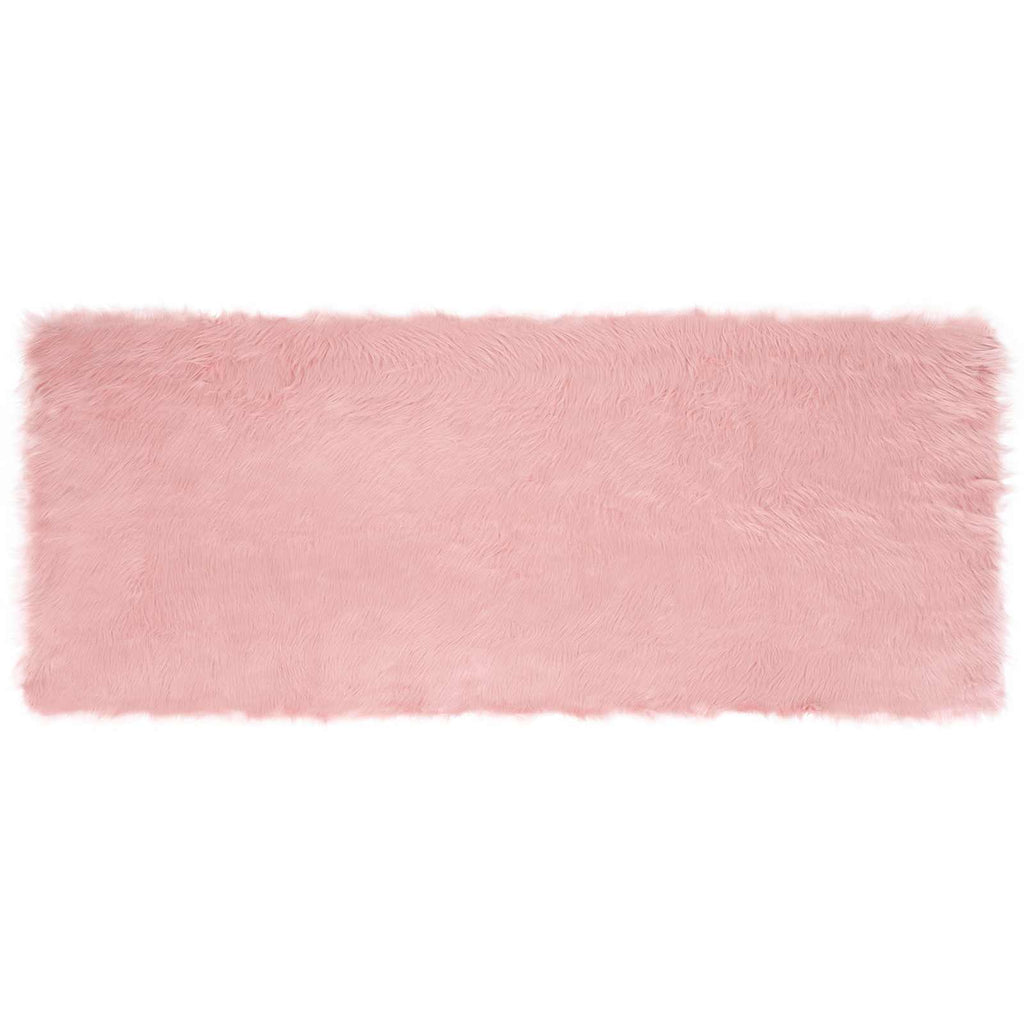 Teppich aus Kunstschaffell TAFALLA Rosa 80 x 200 cm Polyester