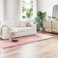 Teppich aus Kunstschaffell TAFALLA Rosa 80 x 250 cm Polyester
