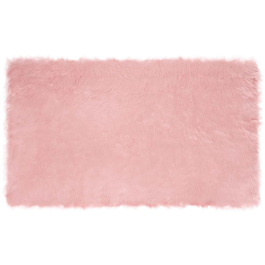 Teppich aus Kunstschaffell TAFALLA Rosa 100 x 200 cm Polyester