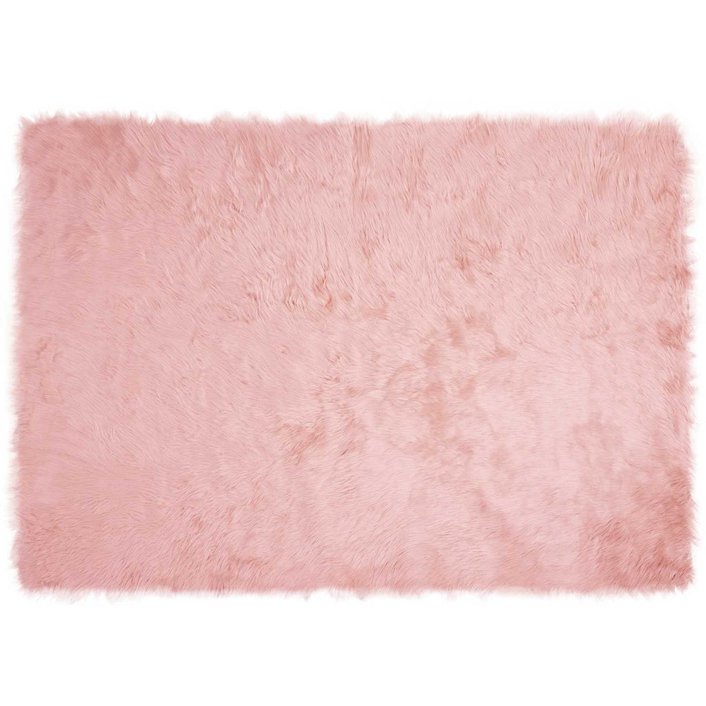 Teppich aus Kunstschaffell TAFALLA Rosa 140 x 200 cm Polyester