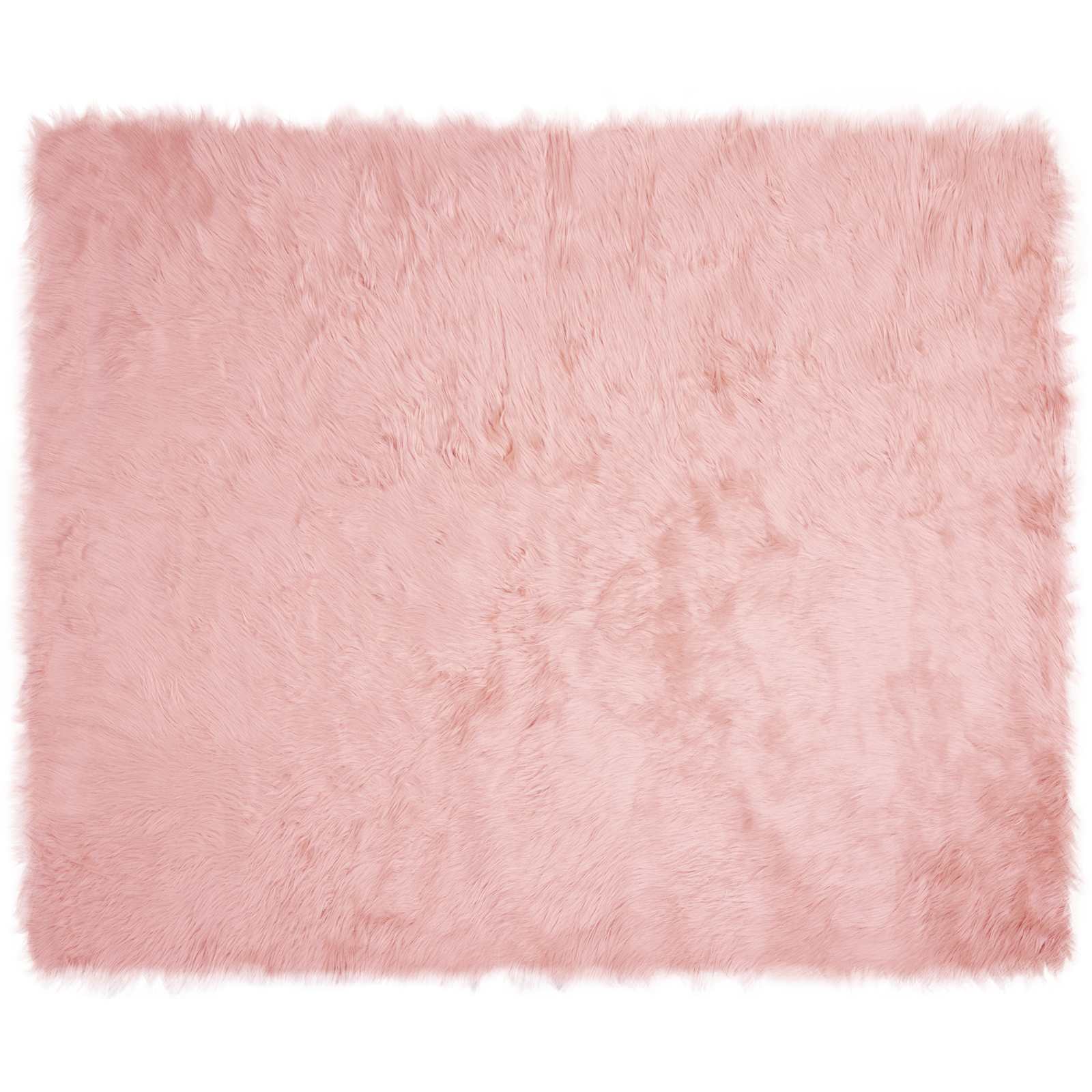 Teppich aus Kunstschaffell TAFALLA Rosa 200 x 280 cm Polyester