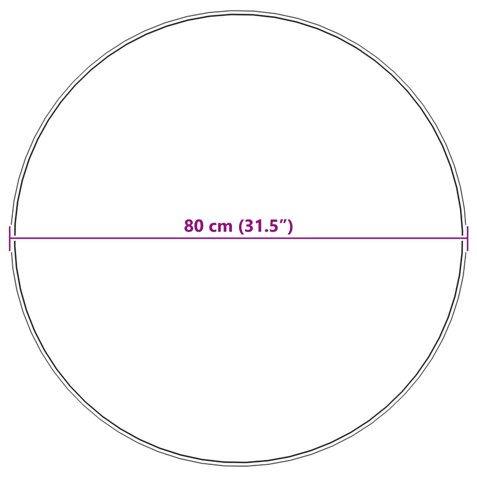 Teppich aus Kunstschaffell TAFALLA Rosa Ø 80 cm Polyester