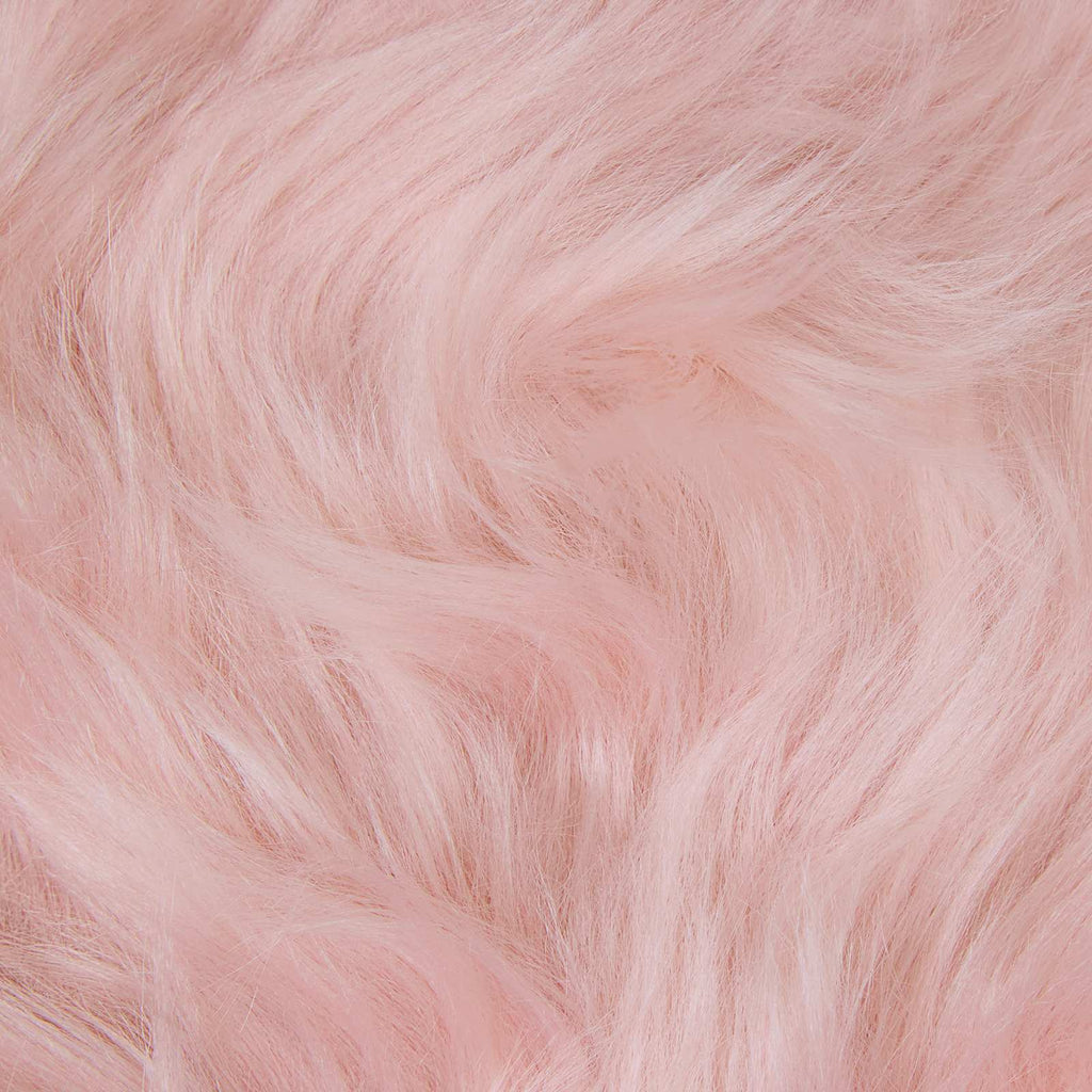 Teppich aus Kunstschaffell TAFALLA Rosa Ø 100 cm Polyester